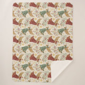 Vintage Christmas Angels シェルパブランケット (正面)