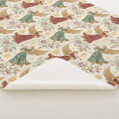Vintage Christmas Angels シェルパブランケット (3/4)