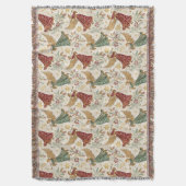 Vintage Christmas Angels スローブランケット (正面縦)