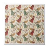 Vintage Christmas Angels  タイル (正面)