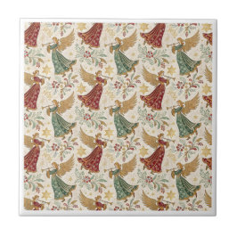 Vintage Christmas Angels  タイル