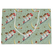 Vintage Christmas Angels ラージペーパーバッグ (正面)