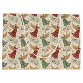 Vintage Christmas Angels ラージペーパーバッグ (裏面)