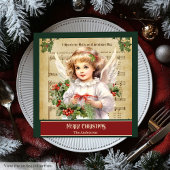 Vintage Christmas Angels Chic Holiday Napkin Style