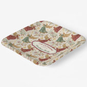 Vintage Christmas Angels Custom Disposable  ペーパープレート (傾斜あり)