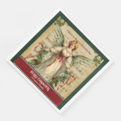 Vintage Christmas Angels Elegant Holiday Napkins (コーナー)