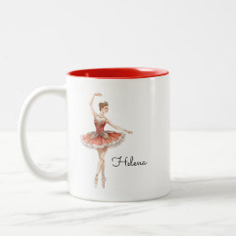 Vintage Christmas Ballerina ツートーンマグカップ