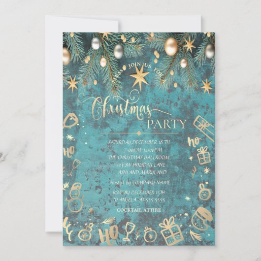 Vintage Christmas Balls, Stars Company 招待状 (正面)