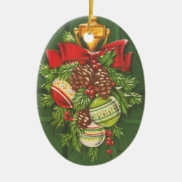 Vintage Christmas Baubleカスタマイズ可能 セラミックオーナメント