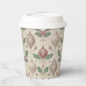 Vintage Christmas Beige Bauble 紙コップ (左)