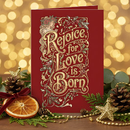 Vintage Christmas Blessing – Love Is Born シーズンカード