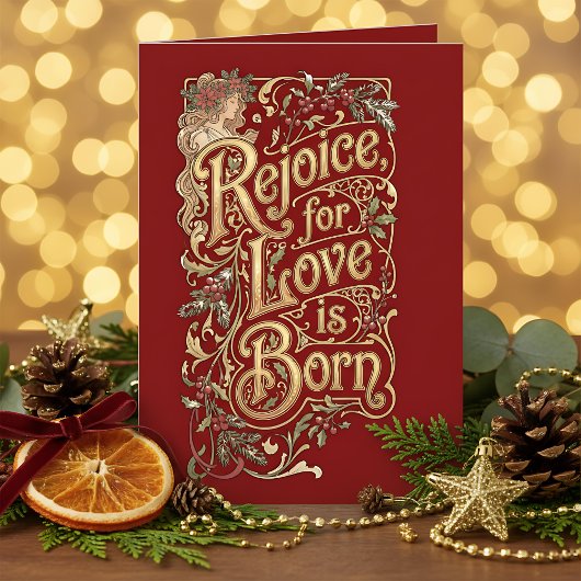 Vintage Christmas Blessing – Love Is Born シーズンカード