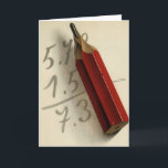 Vintage Christmas, Business Math Equation シーズンカード<br><div class="desc">このカスタマイズクリスマスカードへの簡単は、会社の祝日メッセージでパーソナライズするか、単にあなたの名前を追加する。ヴィンテージイラストレーションビジネス画像は、金融数学の加算方程式のための数字とシャープな赤い鉛筆を特徴とする。学生が経済学や会計の先生の宿題をクラスに教えする時間。新学期の時間は数学者のギーク全員に！計算を使用する職業のグレタデザイン。</div>