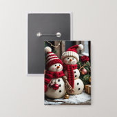 Vintage Christmas - Button  缶バッジ (正面/裏面)