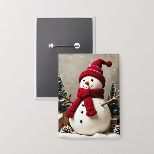 Vintage Christmas - Button 缶バッジ (正面/裏面)