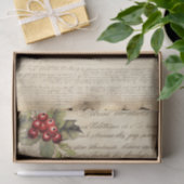 Vintage Christmas Cake Recipe Card Decoupage 薄葉紙 (ギフト)