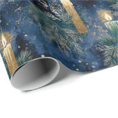 Vintage Christmas Candlelight Glow ラッピングペーパー (ロールコーナー)