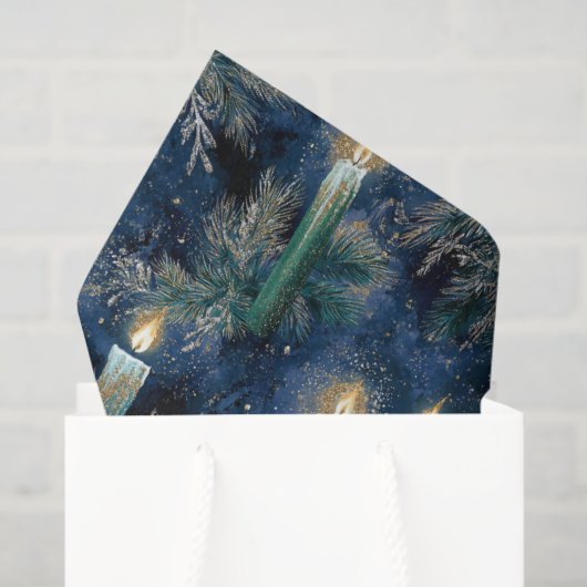 Vintage Christmas Candlelight Glow 薄葉紙 (ギフトバッグ)