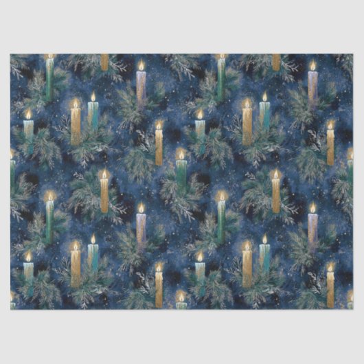 Vintage Christmas Candlelight Glow 薄葉紙 (正面)