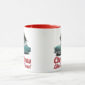 Vintage Christmas Car – Old Times Holiday マグカップ (中央)