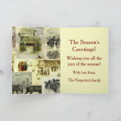 Vintage Christmas Card Images Collage  カード (内部)