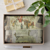 Vintage Christmas Card Images Collage  薄葉紙 (ギフト)