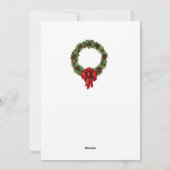 Vintage Christmas card with a kitten シーズンカード (裏面)