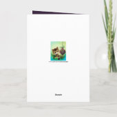 Vintage Christmas cat add message retro card シーズンカード (裏面)