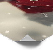 Vintage Christmas Cat Print, Retro Holiday ポスター (角)