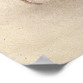 Vintage Christmas child and deer Holiday poster ポスター (角)