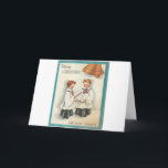 Vintage Christmas Choir Boys シーズンカード<br><div class="desc">Vintage Christmas image featuring Choir boys.</div>