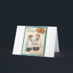 Vintage Christmas Choir Boys シーズンカード<br><div class="desc">Vintage Christmas image featuring Choir boys.</div>