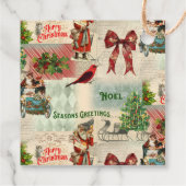 Vintage Christmas Collage フェイバータグ (裏面)