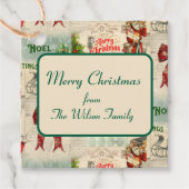 Vintage Christmas Collage フェイバータグ (正面)
