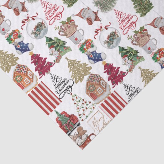 Vintage Christmas Collage | Retro Holiday Gift  薄葉紙 (詳細)