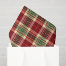Vintage Christmas Cottagecore Red Green Plaid