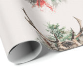 Vintage Christmas Deer & Red Bow | Wrapping Paper ラッピングペーパー (ロールコーナー)