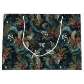 Vintage Christmas Elegant Sparkle ラージペーパーバッグ (正面)