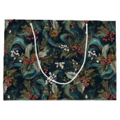 Vintage Christmas Elegant Sparkle ラージペーパーバッグ (裏面)