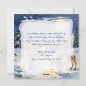 Vintage Christmas Elves and Snowman Personalized シーズンカード (裏面)