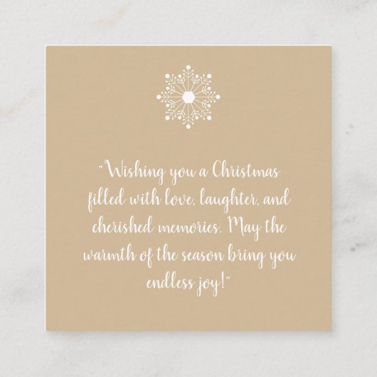 Vintage Christmas - Enclosure Card エンクロージャーカード (裏面)