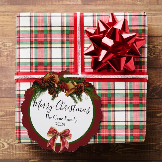 Vintage Christmas Family Paper Ornament Card オーナメントカード (インサイチュ (ギフト))