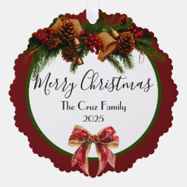 Vintage Christmas Family Paper Ornament Card オーナメントカード