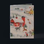 Vintage Christmas farm追加メッセージ シーズンカード<br><div class="desc">デザイン: www.etsy.com/Shop/HeartlandMix</div>