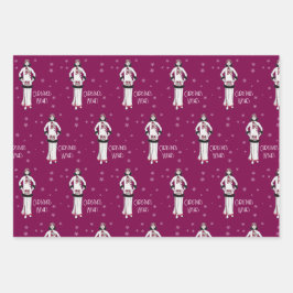 Vintage Christmas Fashion ラッピングペーパーシート