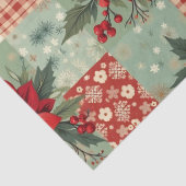 Vintage Christmas Floral Quilt Pattern Decoupage  薄葉紙 (詳細)