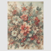 Vintage Christmas Florals Decoupage  薄葉紙 (正面)