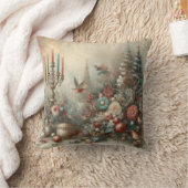 Vintage Christmas Flowers クッション (ブランケット)