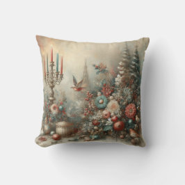 Vintage Christmas Flowers クッション
