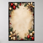 Vintage Christmas Frame ポスター (正面)
